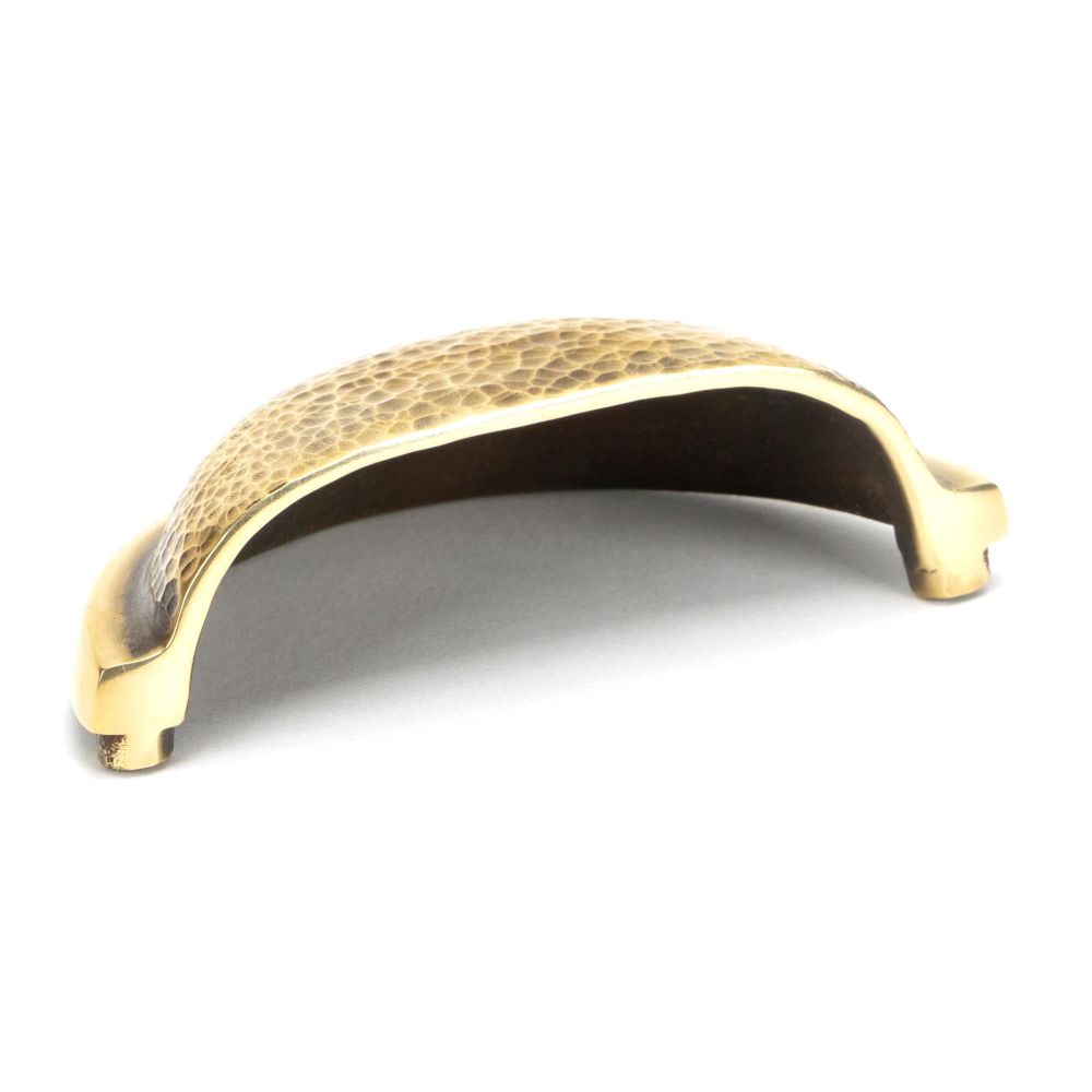 From The Anvil - Aged Brass Hammered Regency Concealed Drawer Pull | Sku. 46041 | Trade Door Handles.