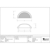 From The Anvil - Polished Bronze Hammered Regency Concealed Drawer Pull | Sku. 46045 | Trade Door Handles.