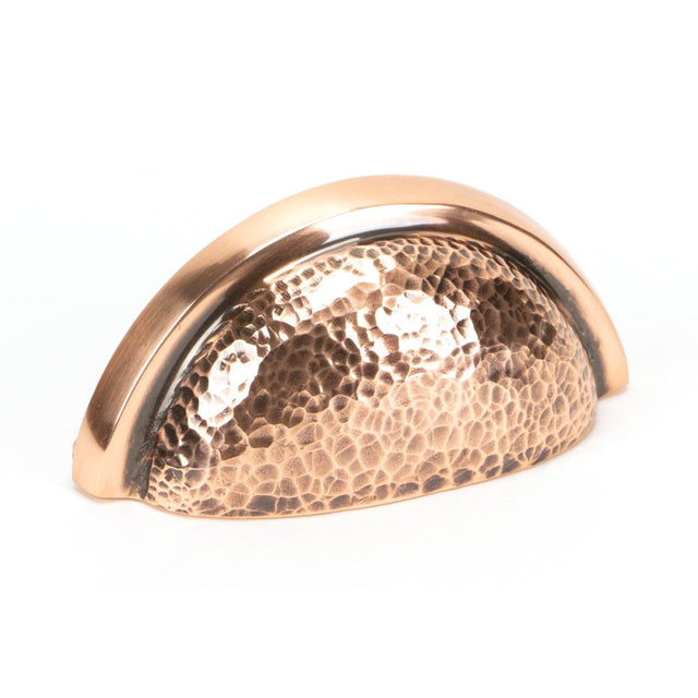 From The Anvil - Polished Bronze Hammered Regency Concealed Drawer Pull | Sku. 46045 | Trade Door Handles.