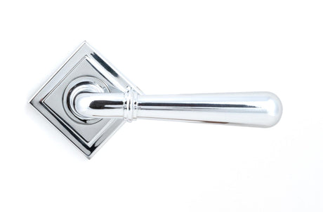 From The Anvil - Polished Chrome Newbury Lever on Rose Set (Square) | Sku. 46056 | Trade Door Handles.