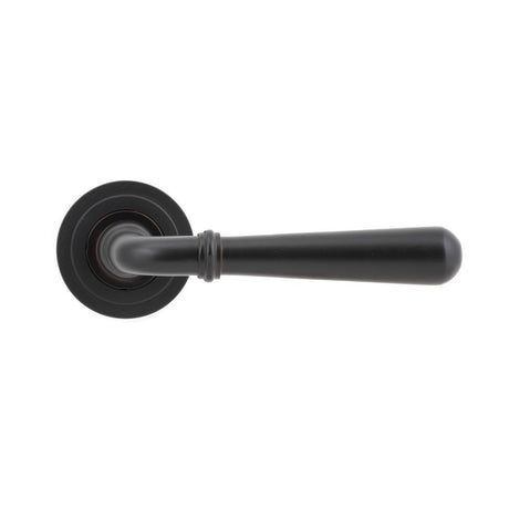 From The Anvil - Aged Bronze Newbury Lever on Rose Set (Art Deco) | Sku. 46062 | Trade Door Handles.