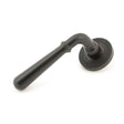 From The Anvil - Aged Bronze Newbury Lever on Rose Set (Beehive) | Sku. 46063 | Trade Door Handles.