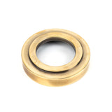 From The Anvil - Aged Brass Hammered Newbury Lever on Rose Set (Art Deco) | Sku. 46070 | Trade Door Handles.