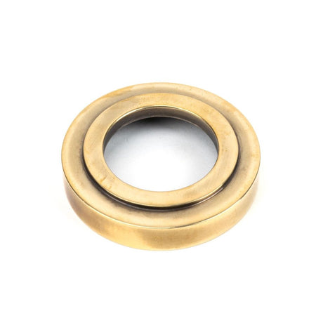 From The Anvil - Aged Brass Hammered Newbury Lever on Rose Set (Art Deco) | Sku. 46070 | Trade Door Handles.