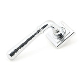 From The Anvil - Polished Chrome Hammered Newbury Lever on Rose Set (Square) | Sku. 46076 | Trade Door Handles.