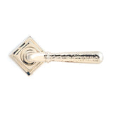 From The Anvil - Polished Nickel Hammered Newbury Lever on Rose Set (Square) | Sku. 46080 | Trade Door Handles.