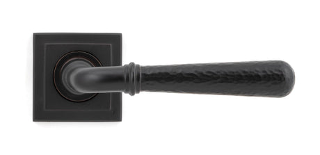 From The Anvil - Aged Bronze Hammered Newbury Lever on Rose Set (Square) | Sku. 46084 | Trade Door Handles.