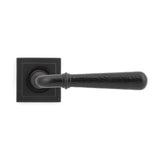 From The Anvil - Aged Bronze Hammered Newbury Lever on Rose Set (Square) | Sku. 46084 | Trade Door Handles.