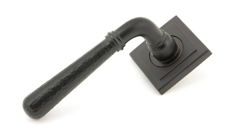 From The Anvil - Aged Bronze Hammered Newbury Lever on Rose Set (Square) | Sku. 46084 | Trade Door Handles.