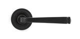 From The Anvil - Aged Bronze Avon Round Lever on Rose Set (Art Deco) | Sku. 46090 | Trade Door Handles.