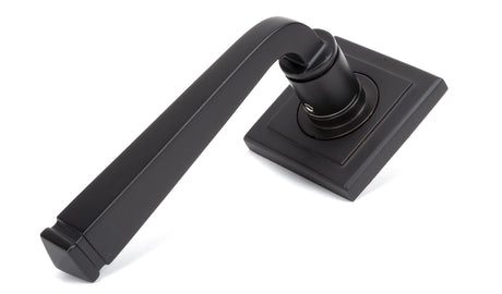 From The Anvil - Aged Bronze Avon Round Lever on Rose Set (Square) | Sku. 46092 | Trade Door Handles.