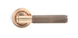 From The Anvil - Polished Bronze Brompton Lever on Rose Set (Plain) | Sku. 46101 | Trade Door Handles.