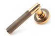 From The Anvil - Polished Bronze Brompton Lever on Rose Set (Beehive) | Sku. 46103 | Trade Door Handles.