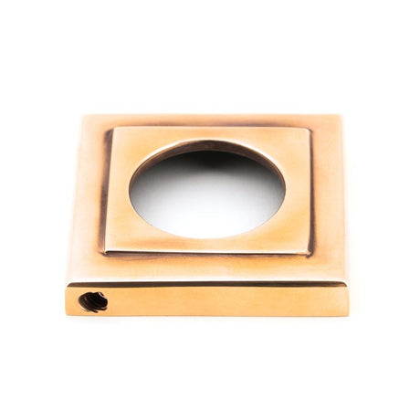 From The Anvil - Polished Bronze Brompton Lever on Rose Set (Square) | Sku. 46104 | Trade Door Handles.