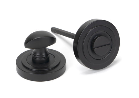 From The Anvil - Aged Bronze Round Thumbturn Set (Art Deco) | Sku. 46106 | Trade Door Handles.