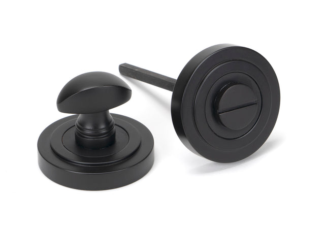From The Anvil - Aged Bronze Round Thumbturn Set (Art Deco) | Sku. 46106 | Trade Door Handles.