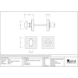 From The Anvil - Aged Bronze Round Thumbturn Set (Square) | Sku. 46108 | Trade Door Handles.