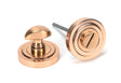 From The Anvil - Polished Bronze Round Thumbturn Set (Art Deco) | Sku. 46110 | Trade Door Handles.