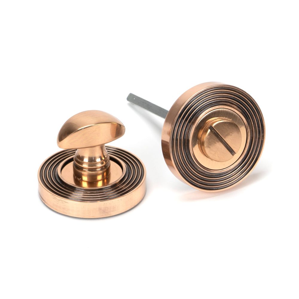 From The Anvil - Polished Bronze Round Thumbturn Set (Beehive) | Sku. 46111 | Trade Door Handles.