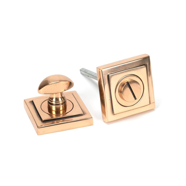 From The Anvil - Polished Bronze Round Thumbturn Set (Square) | Sku. 46112 | Trade Door Handles.