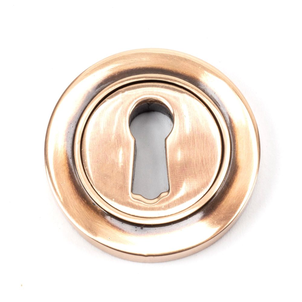 From The Anvil - Polished Bronze Round Escutcheon (Plain) | Sku. 46117 | Trade Door Handles.