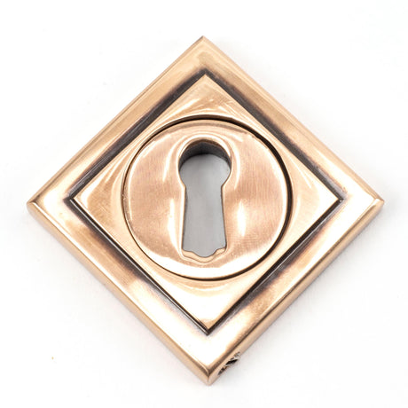 From The Anvil - Polished Bronze Round Escutcheon (Square) | Sku. 46120 | Trade Door Handles.