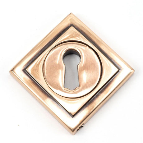 From The Anvil - Polished Bronze Round Escutcheon (Square) | Sku. 46120 | Trade Door Handles.