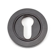 From The Anvil - Aged Bronze Round Euro Escutcheon (Plain) | Sku. 46121 | Trade Door Handles.