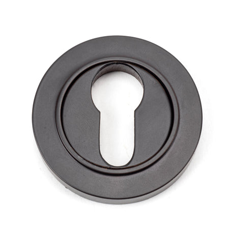 From The Anvil - Aged Bronze Round Euro Escutcheon (Plain) | Sku. 46121 | Trade Door Handles.