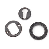 From The Anvil - Aged Bronze Round Euro Escutcheon (Beehive) | Sku. 46123 | Trade Door Handles.