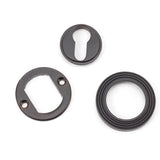 From The Anvil - Aged Bronze Round Euro Escutcheon (Beehive) | Sku. 46123 | Trade Door Handles.