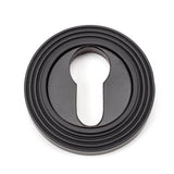 From The Anvil - Aged Bronze Round Euro Escutcheon (Beehive) | Sku. 46123 | Trade Door Handles.