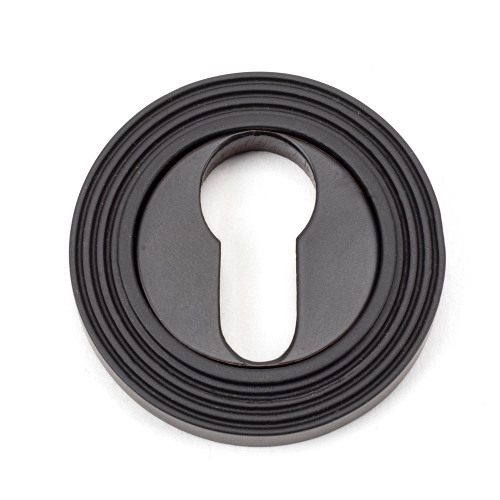 From The Anvil - Aged Bronze Round Euro Escutcheon (Beehive) | Sku. 46123 | Trade Door Handles.
