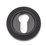 From The Anvil - Aged Bronze Round Euro Escutcheon (Beehive) | Sku. 46123 | Trade Door Handles.