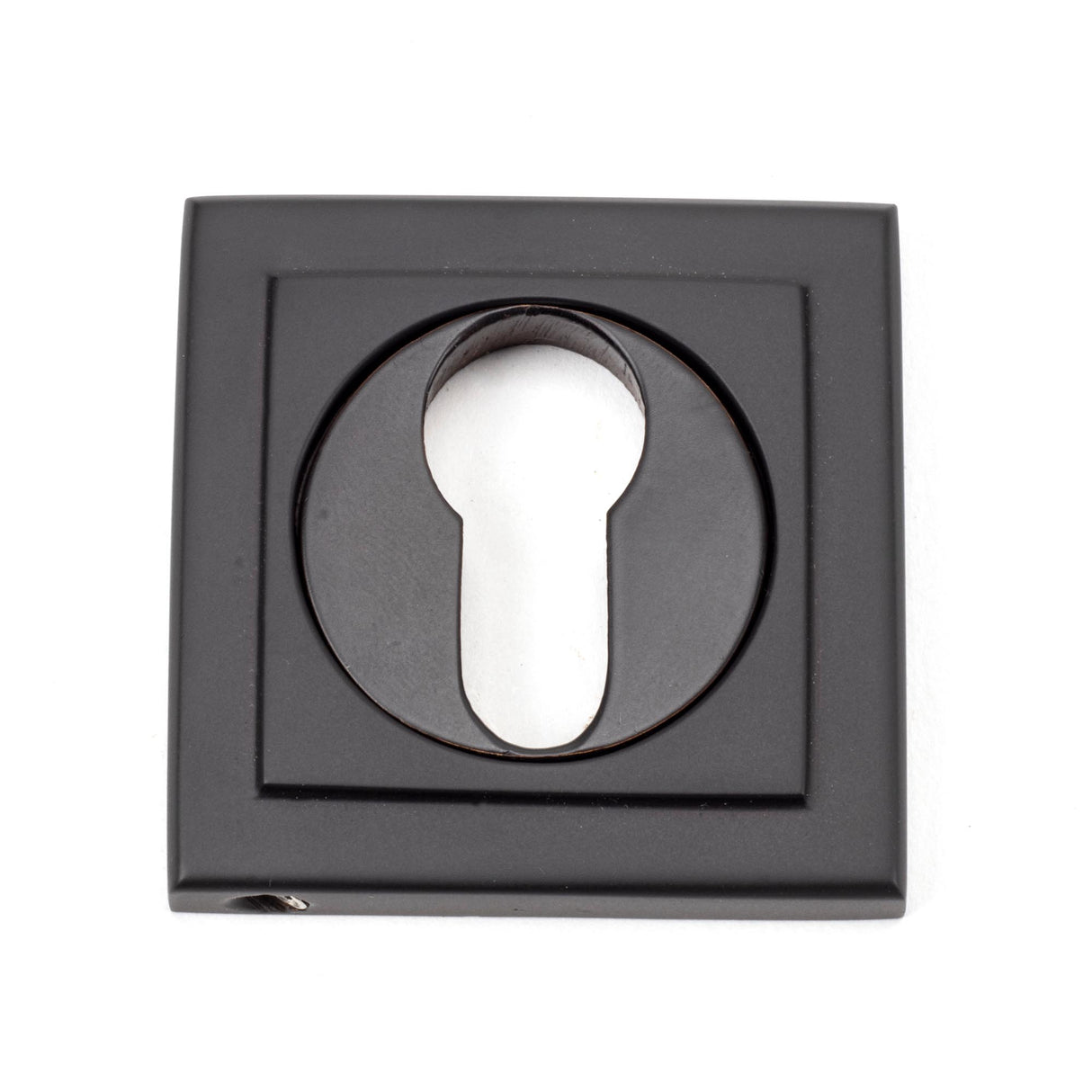 From The Anvil - Aged Bronze Round Euro Escutcheon (Square) | Sku. 46124 | Trade Door Handles.
