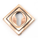 From The Anvil - Polished Bronze Round Euro Escutcheon (Square) | Sku. 46128 | Trade Door Handles.