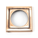 From The Anvil - Polished Bronze Round Euro Escutcheon (Square) | Sku. 46128 | Trade Door Handles.