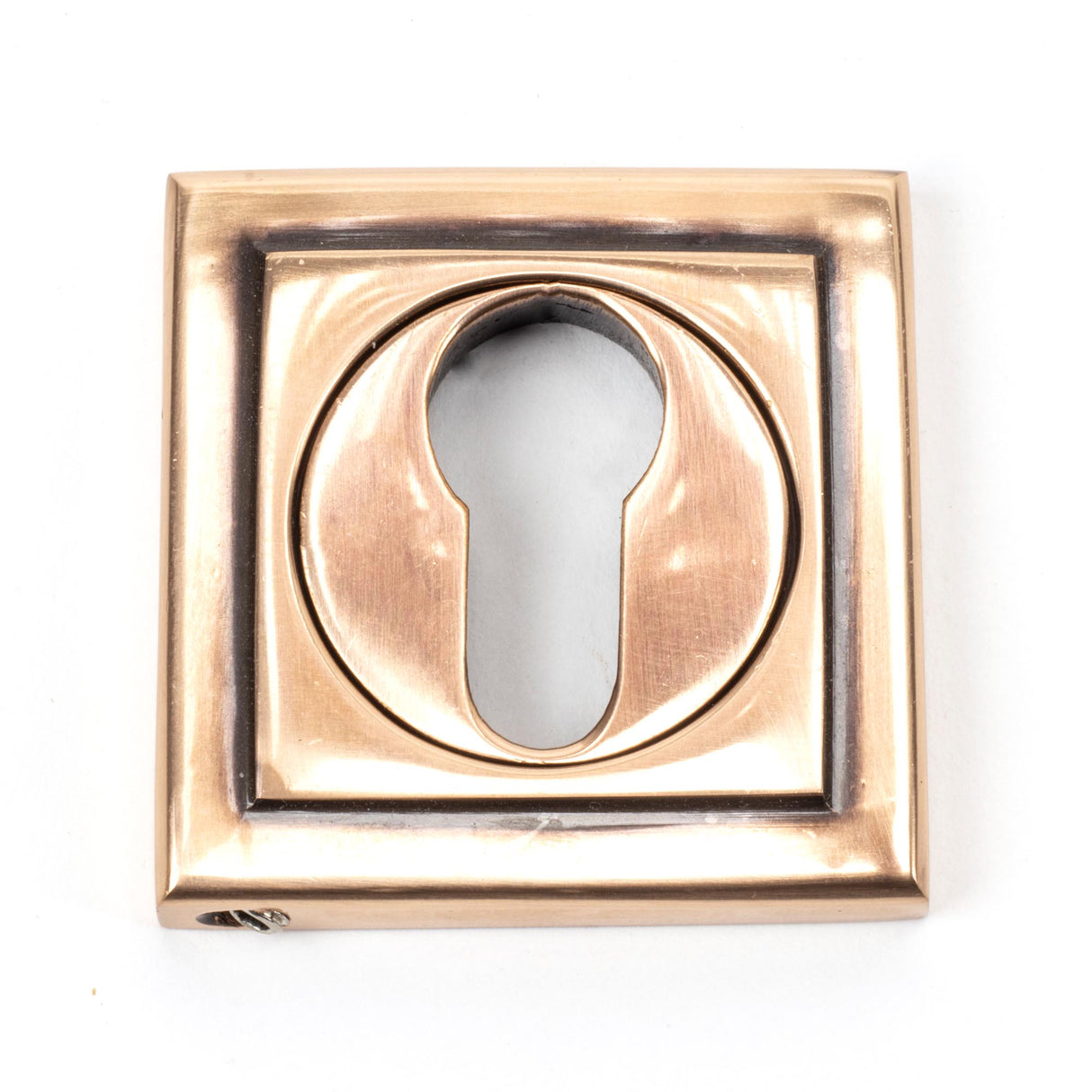 From The Anvil - Polished Bronze Round Euro Escutcheon (Square) | Sku. 46128 | Trade Door Handles.