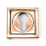 From The Anvil - Polished Bronze Round Euro Escutcheon (Square) | Sku. 46128 | Trade Door Handles.