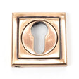 From The Anvil - Polished Bronze Round Euro Escutcheon (Square) | Sku. 46128 | Trade Door Handles.