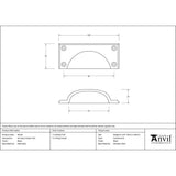From The Anvil - Black Art Deco Drawer Pull | Sku. 46135 | Trade Door Handles.