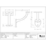 From The Anvil - Beeswax 3" Handrail Bracket | Sku. 46140 | Trade Door Handles.