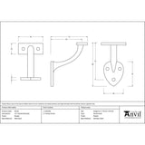 From The Anvil - Pewter 2.5" Handrail Bracket | Sku. 46142 | Trade Door Handles.