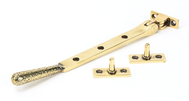 From The Anvil - Aged Brass 8" Hammered Newbury Stay | Sku. 46144 | Trade Door Handles.