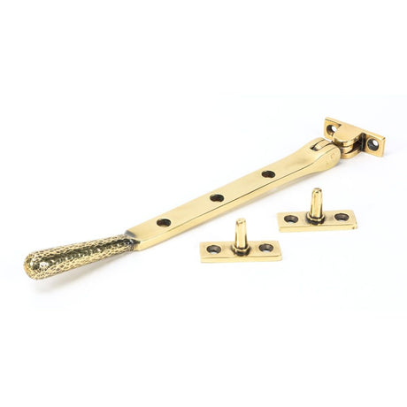 From The Anvil - Aged Brass 8" Hammered Newbury Stay | Sku. 46144 | Trade Door Handles.