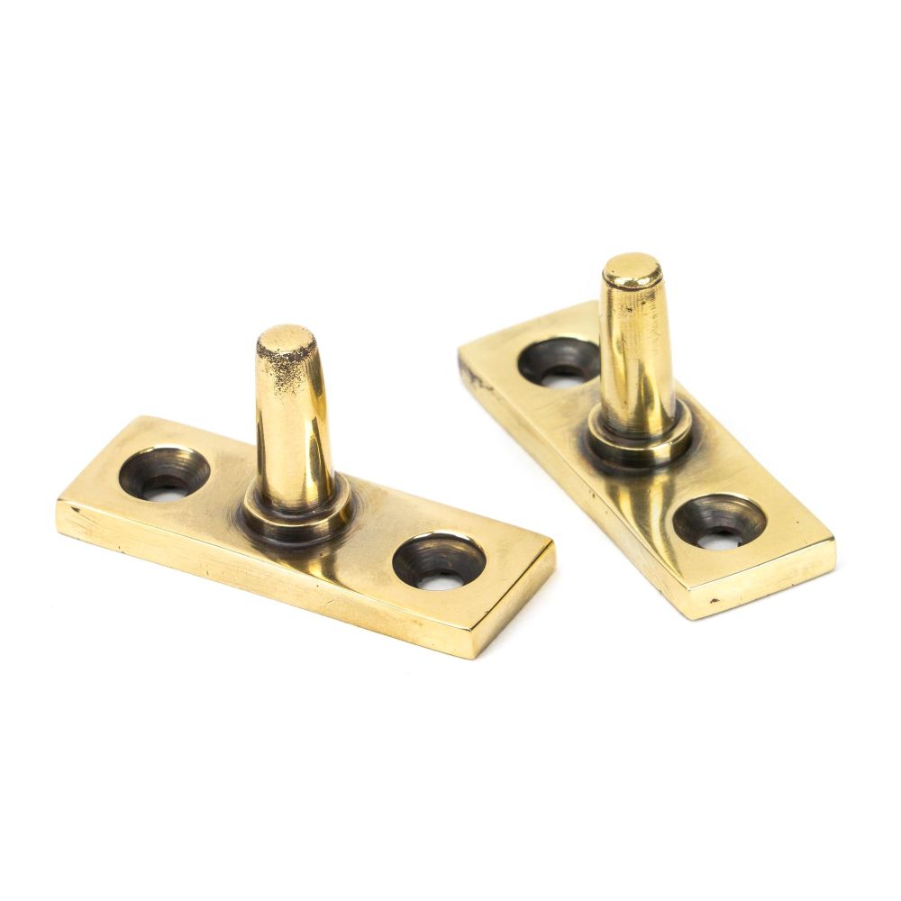 From The Anvil - Aged Brass 10" Hammered Newbury Stay | Sku. 46145 | Trade Door Handles.
