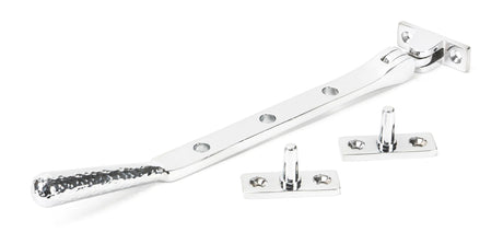 From The Anvil - Polished Chrome 8" Hammered Newbury Stay | Sku. 46147 | Trade Door Handles.
