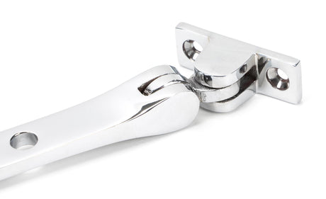 From The Anvil - Polished Chrome 10" Hammered Newbury Stay | Sku. 46148 | Trade Door Handles.
