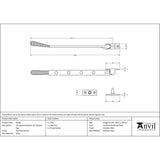 From The Anvil - Polished Chrome 10" Hammered Newbury Stay | Sku. 46148 | Trade Door Handles.