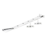 From The Anvil - Polished Chrome 10" Hammered Newbury Stay | Sku. 46148 | Trade Door Handles.